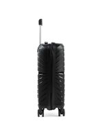 Mala de viagem pequena 10 kg polipropileno 4 rodas rover preta