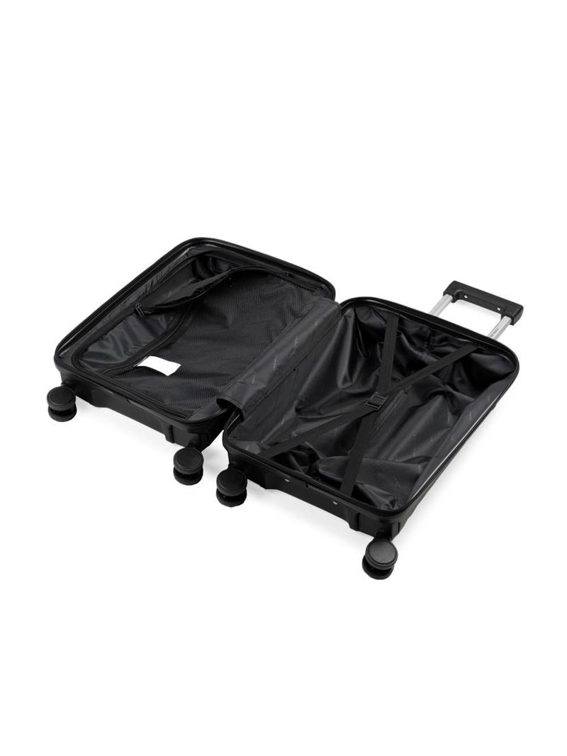 Mala de viagem pequena 10 kg polipropileno 4 rodas rover preta