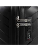 Mala de viagem pequena 10 kg polipropileno 4 rodas rover preta