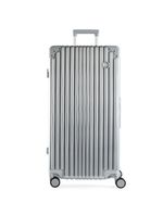 Mala de viagem grande ultra ampla policarbonato 4 rodas kyoto trunk prata