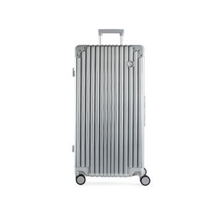 Mala de viagem grande ultra ampla policarbonato 4 rodas kyoto trunk prata