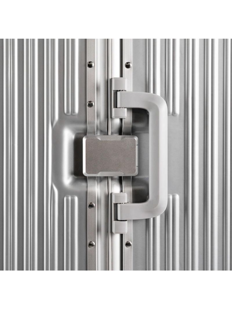 Mala de viagem grande ultra ampla policarbonato 4 rodas kyoto trunk prata