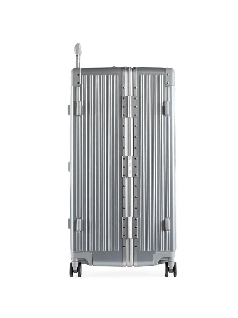 Mala de viagem grande ultra ampla policarbonato 4 rodas kyoto trunk prata