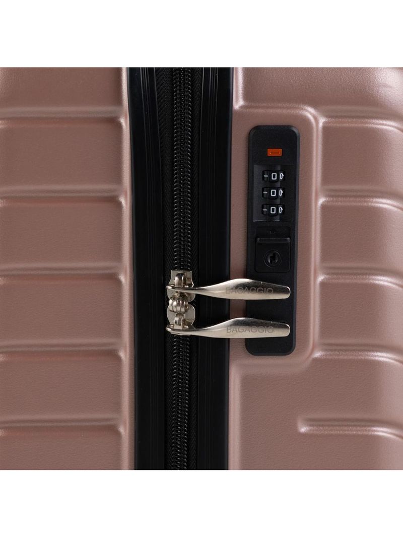 Mala de bordo abs 4 rodas detroit rose/preto