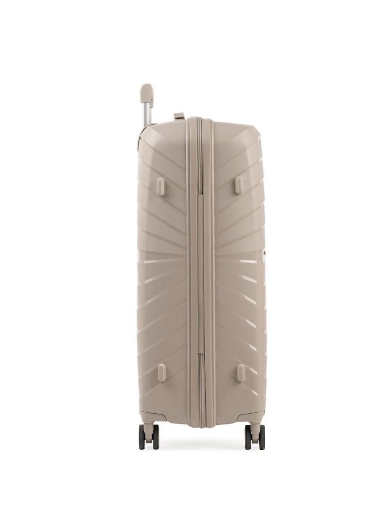 Mala de viagem grande 32 kg polipropileno 4 rodas rover off white