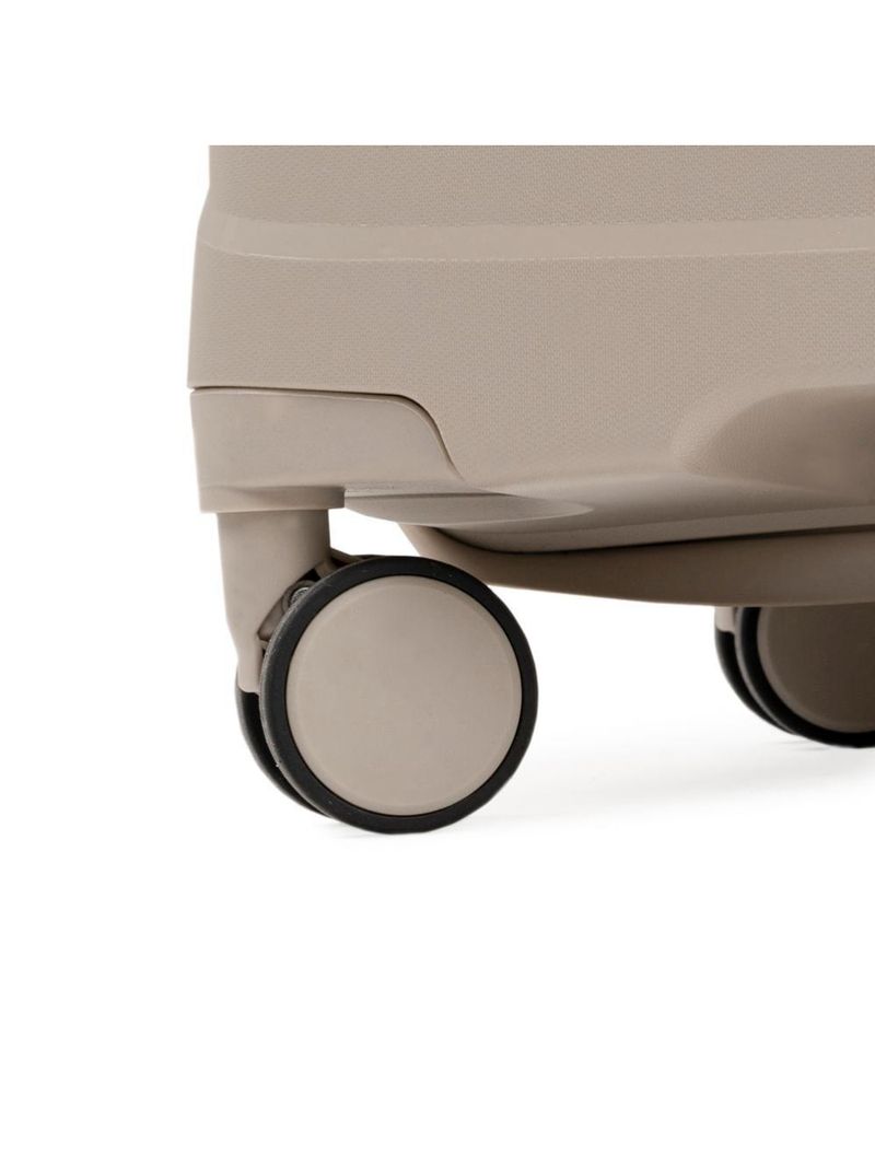 Mala de viagem grande 32 kg polipropileno 4 rodas rover off white