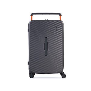 Mala de viagem grande 32 kg policarbonato 4 rodas bahamas trunk cinza escuro