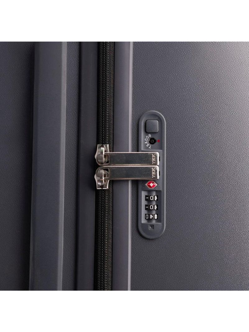 Mala de viagem grande 32 kg policarbonato 4 rodas bahamas trunk cinza escuro