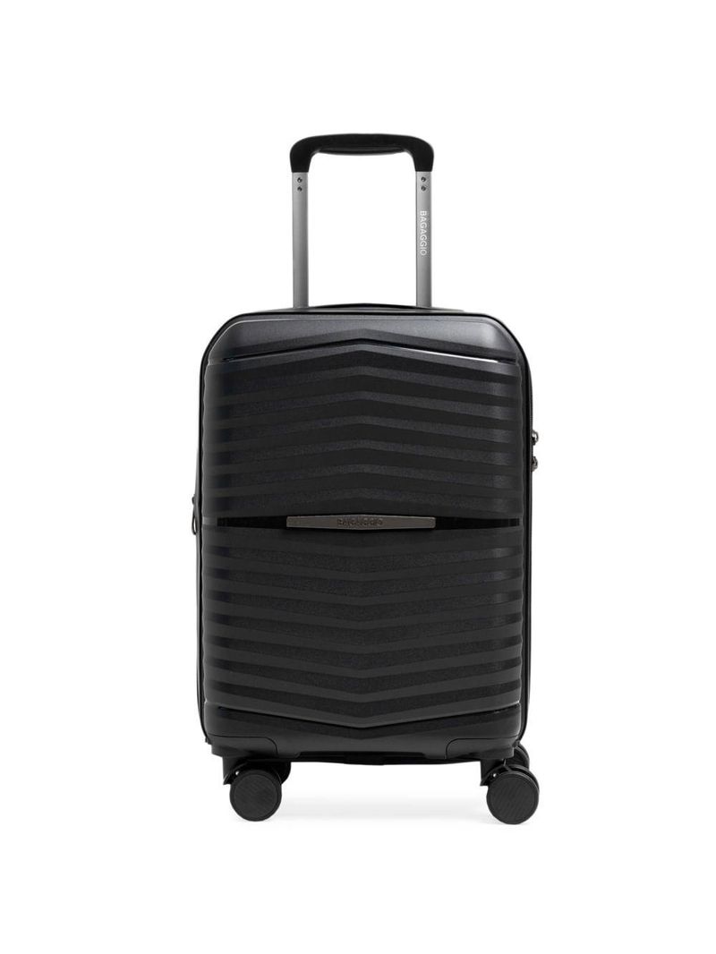 Mala de Bordo 10 Kg Polipropileno 4 Rodas Hong Kong Preta