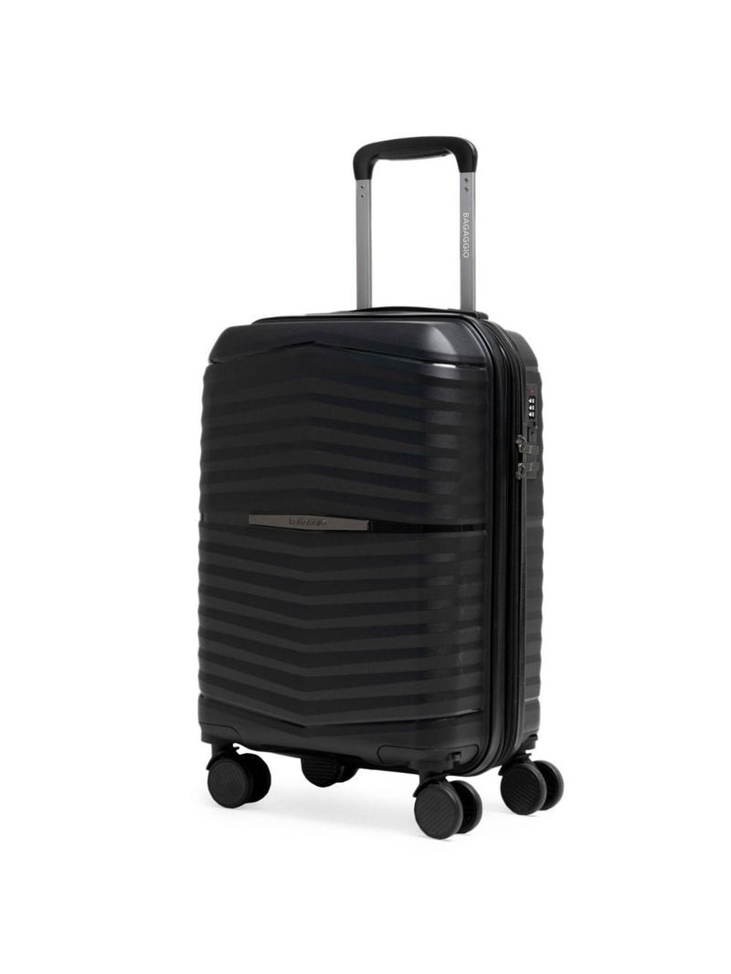 Mala de Bordo 10 Kg Polipropileno 4 Rodas Hong Kong Preta