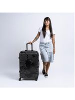 Mala de viagem grande 32 kg abs 4 rodas mickey epcot preta