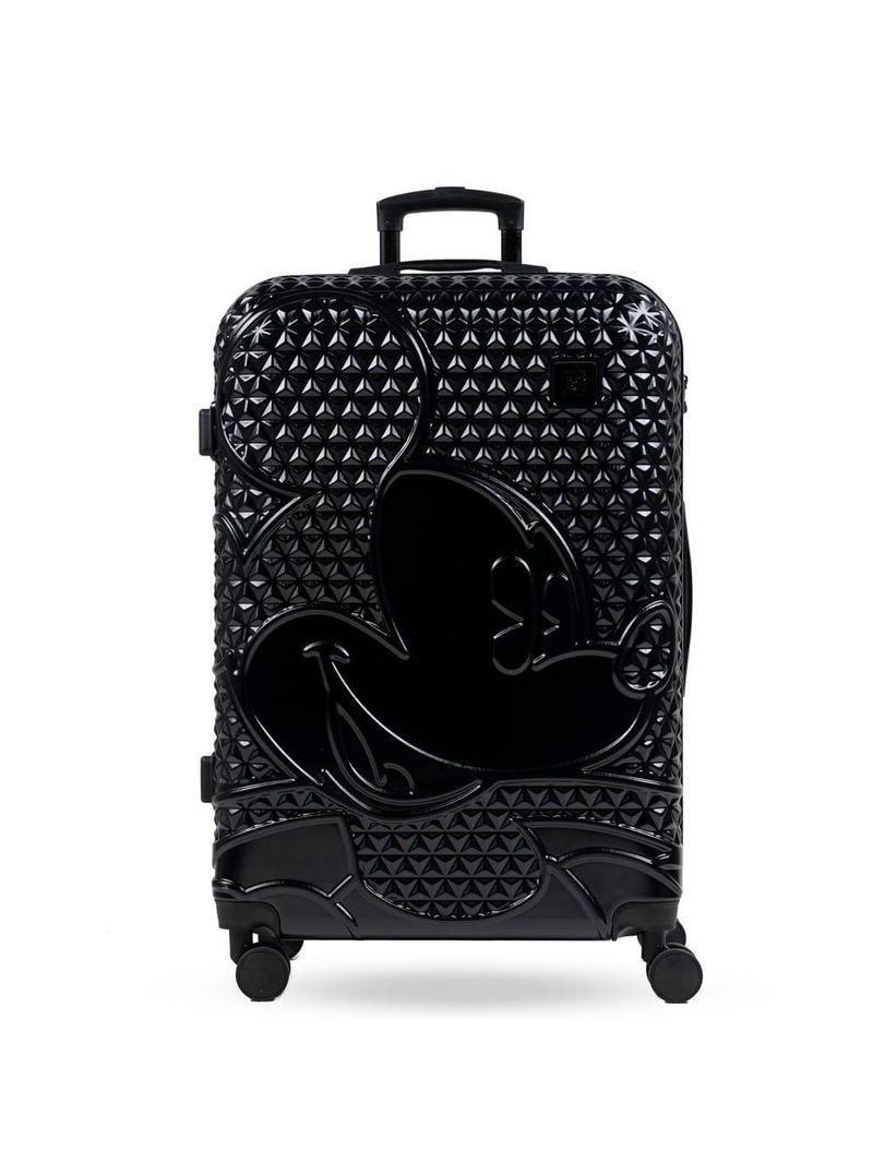 Mala de viagem grande 32 kg abs 4 rodas mickey epcot preta