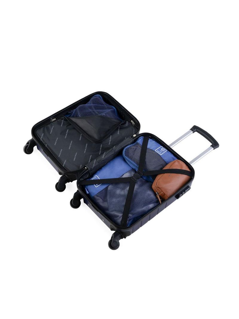 Mala de bordo pp 8 kg abs 4 rodas 18,5" downtown azul marinho