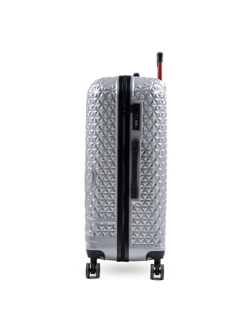 Mala de viagem grande 32 kg abs 4 rodas mickey epcot prata