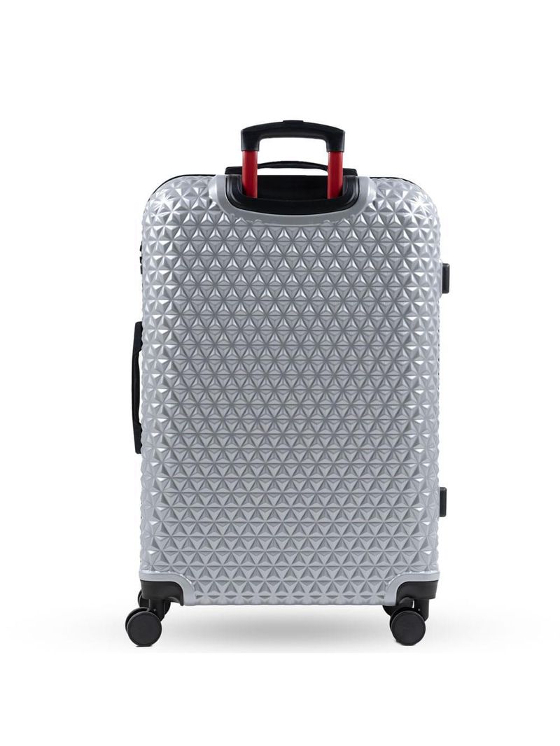 Mala de viagem grande 32 kg abs 4 rodas mickey epcot prata