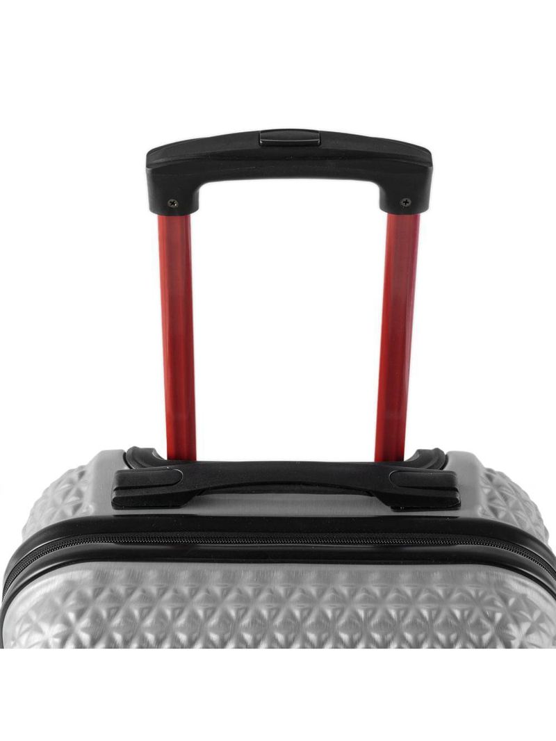 Mala de viagem grande 32 kg abs 4 rodas mickey epcot prata