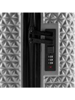 Mala de viagem grande 32 kg abs 4 rodas mickey epcot prata