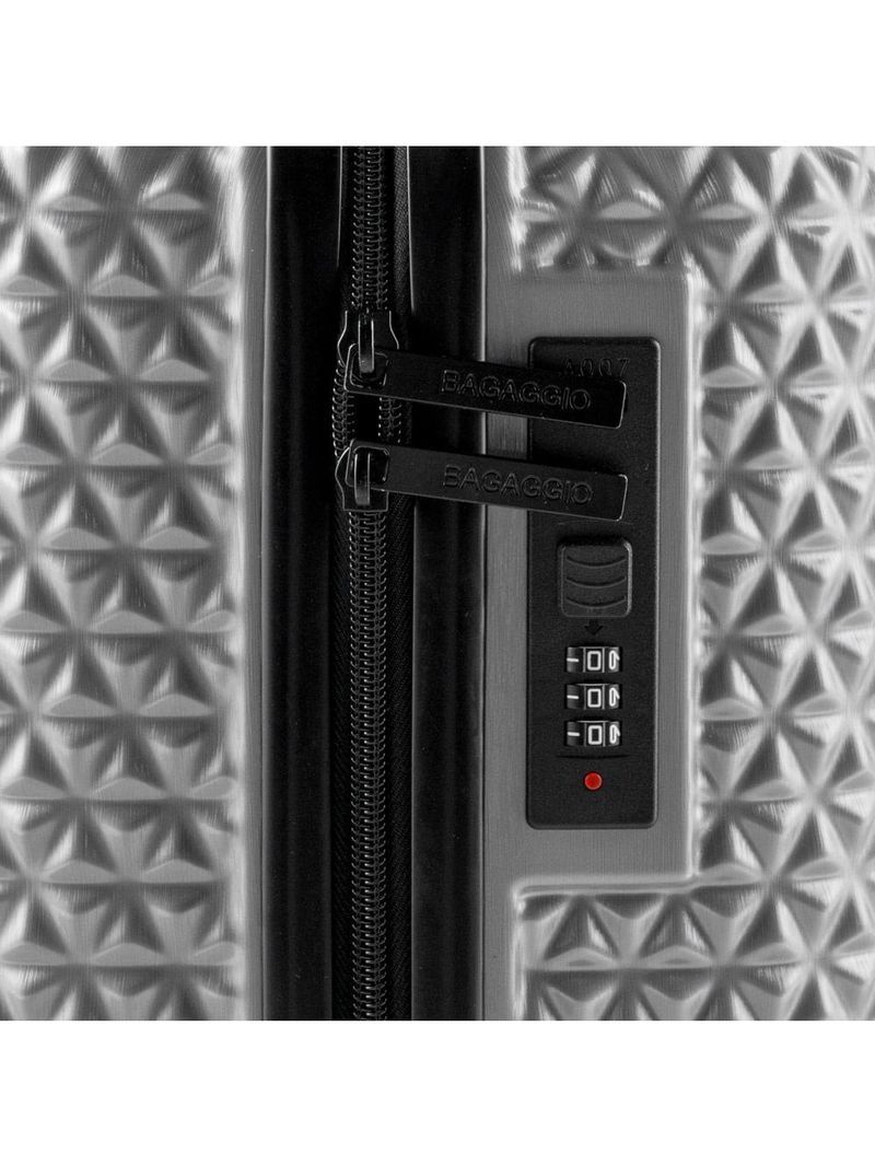 Mala de viagem grande 32 kg abs 4 rodas mickey epcot prata