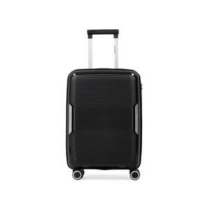 Mala de bordo de polipropileno 4 rodas malta preto