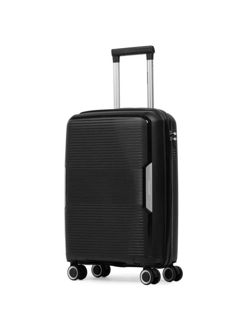 Mala de bordo de polipropileno 4 rodas malta preto