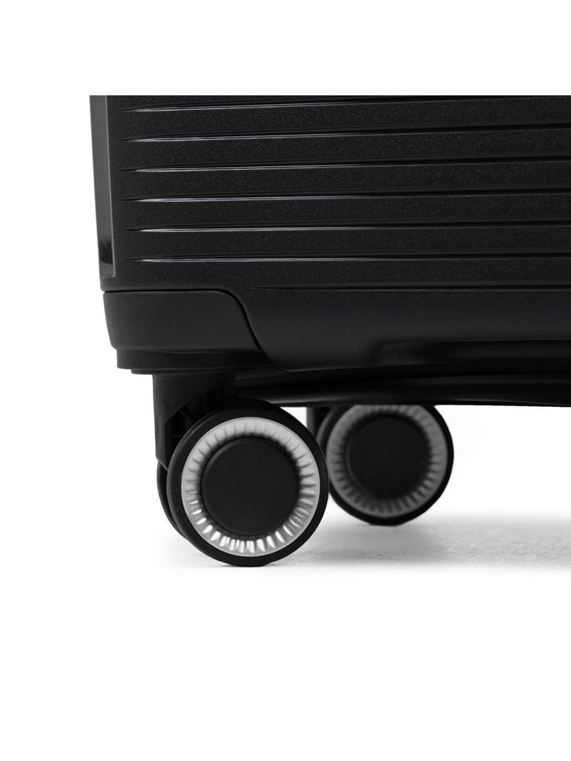 Mala de bordo de polipropileno 4 rodas malta preto