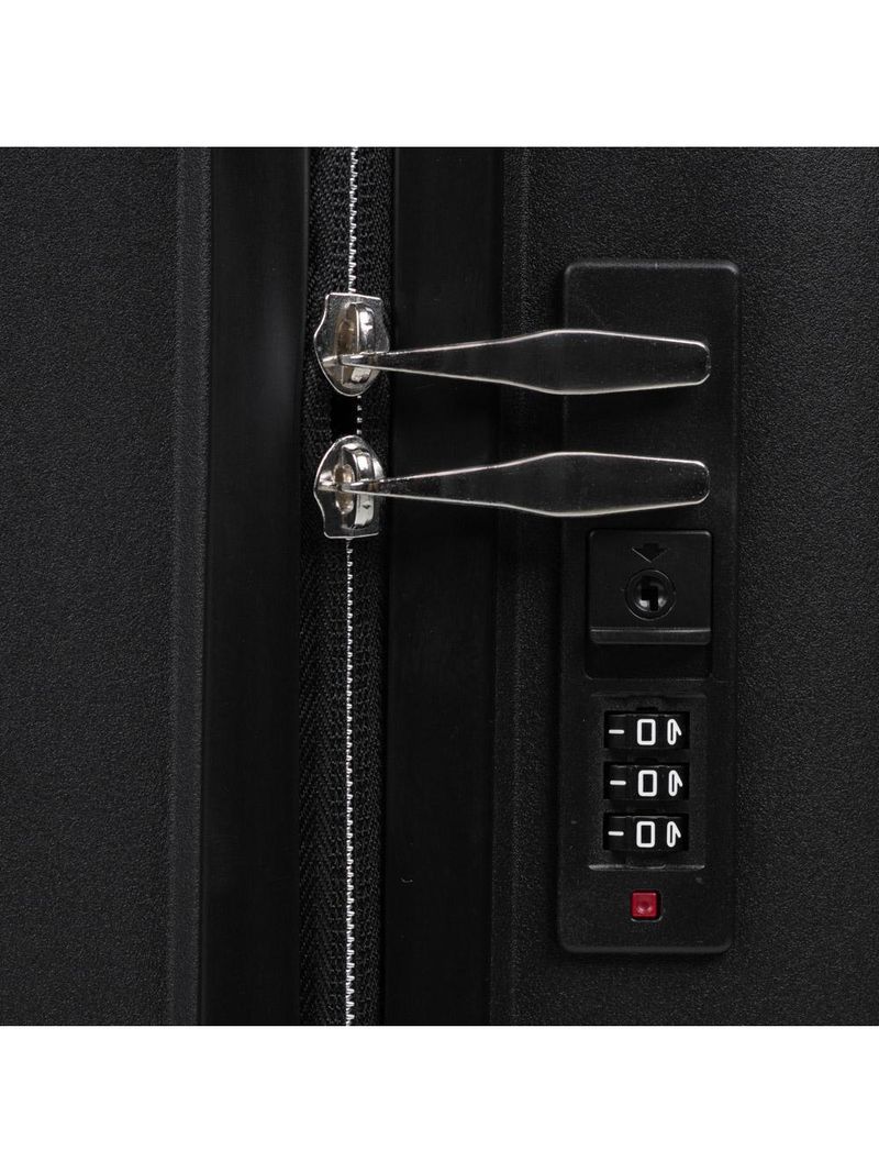 Mala de bordo de polipropileno 4 rodas malta preto