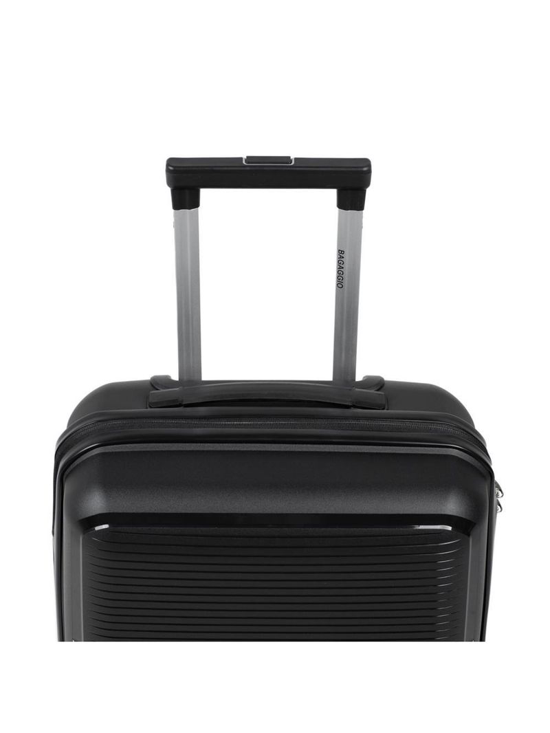 Mala de bordo de polipropileno 4 rodas malta preto