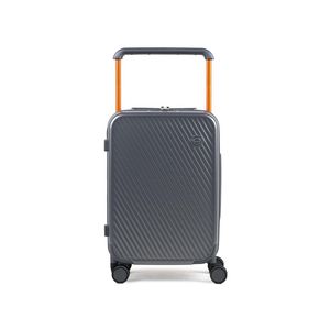 Mala de bordo policarbonato 4 rodas bahamas cinza escuro