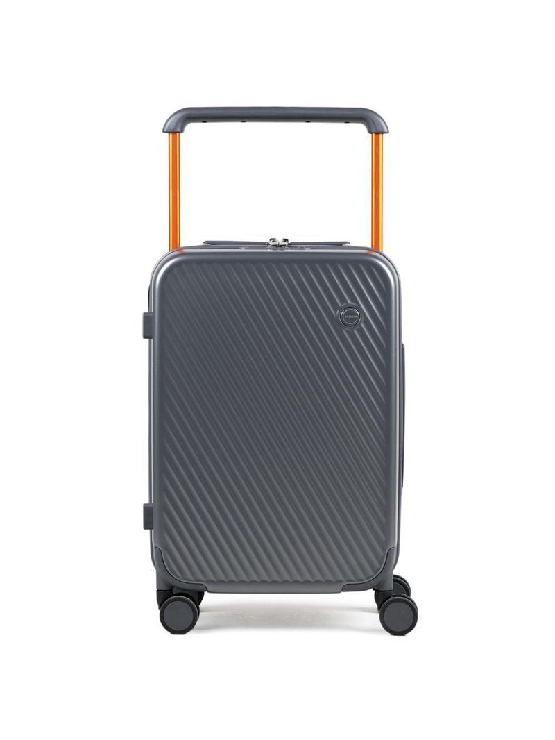 Mala de bordo policarbonato 4 rodas bahamas cinza escuro