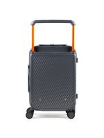 Mala de bordo policarbonato 4 rodas bahamas cinza escuro