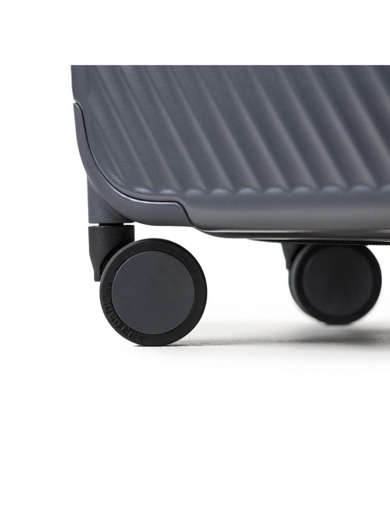 Mala de bordo policarbonato 4 rodas bahamas cinza escuro