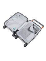 Mala de bordo policarbonato 4 rodas bahamas cinza escuro