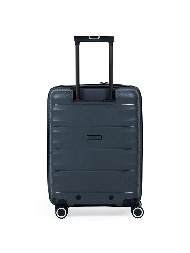 Mala de bordo polipropileno 4 rodas swissone genebra cinza