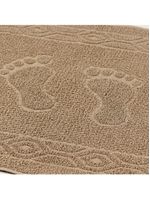 Jogo de banho meggy poá bolinhas toalhas macias 100% algodão 5 peças bege e pérola