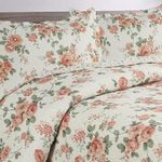 Kit cobre leito colcha mix queen estampado dupla face floral 3 peças - débora