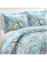 Kit cobre leito colcha mix queen estampado dupla face floral 3 peças - yasmin