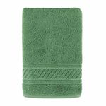 Jogo de banho lummi toalhas macias 100% algodão fio penteado 5 peças verde e cinza