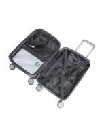 Mala de bordo de polipropileno 4 rodas hong kong cinza