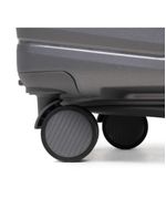 Mala de bordo de polipropileno 4 rodas hong kong cinza