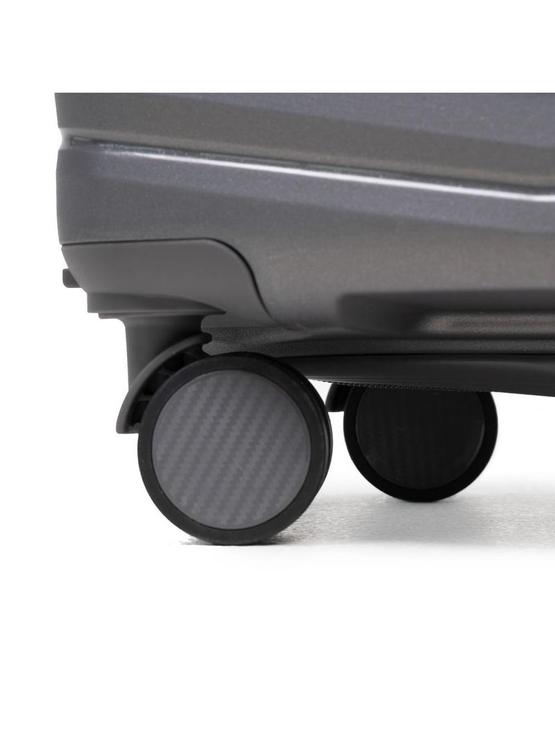 Mala de bordo de polipropileno 4 rodas hong kong cinza