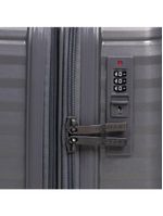 Mala de bordo de polipropileno 4 rodas hong kong cinza