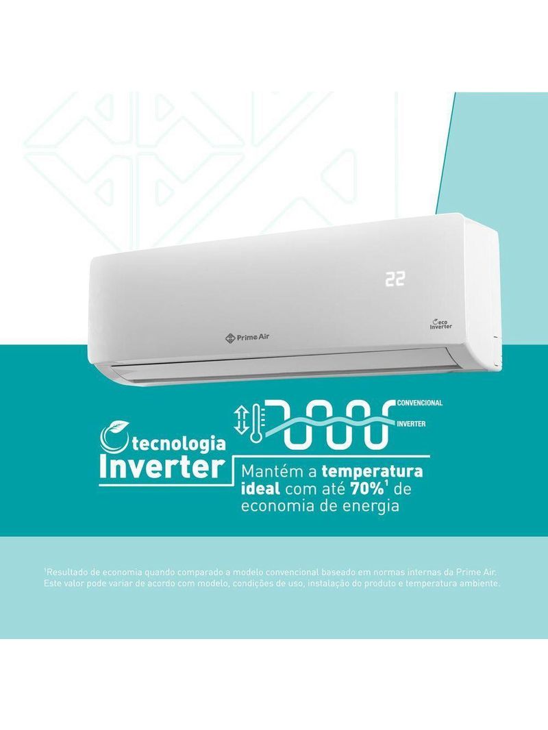 Ar Condicionado Split 9000 BTU/h Prime Air 9QC Quente E Frio 220V