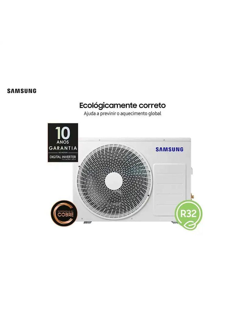 Ar Condicionado Hi Wall Samsung WindFree Connect AI Inverter 18000 BTUs Frio 220V R-32