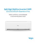 Ar Condicionado Elgin 30000 BTUs Quente e Frio Inverter R32 220V