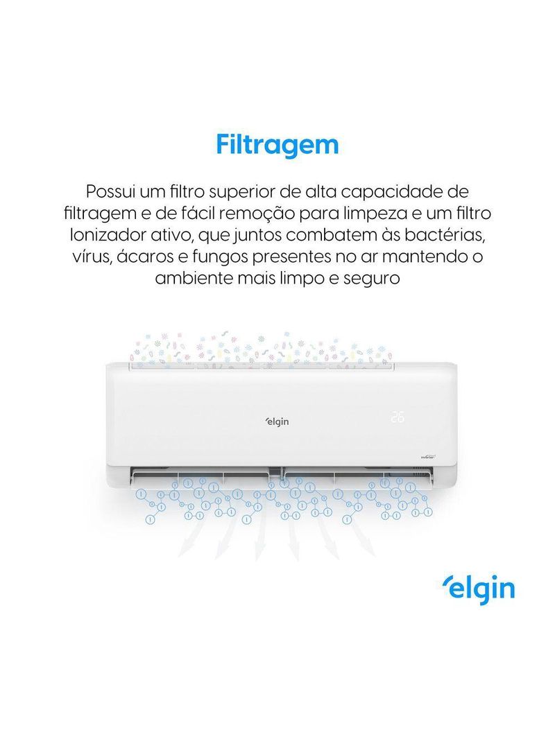 Ar Condicionado Elgin 18000 Btus Quente E Frio Inverter R32 220V Wi-fi 1 Unidade