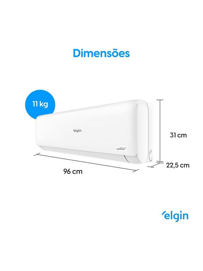 Ar Condicionado Elgin 18000 Btus Quente E Frio Inverter R32 220V Wi-fi 1 Unidade