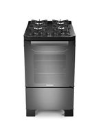 Fogão Itatiaia Itamaster 4 Bocas Preto/Reflecta Bivolt