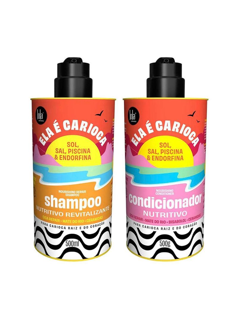 Lola cosmetics ela é carioca kit - shampoo nutritivo + condicionador nutritivo