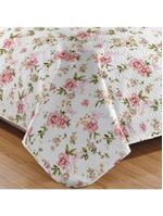 Kit cobre leito colcha mix king estampado dupla face floral 3 peças - nádia