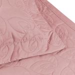 Kit cobre leito colcha desirée casal bordado micropercal 200 fios 3 peças - rosê